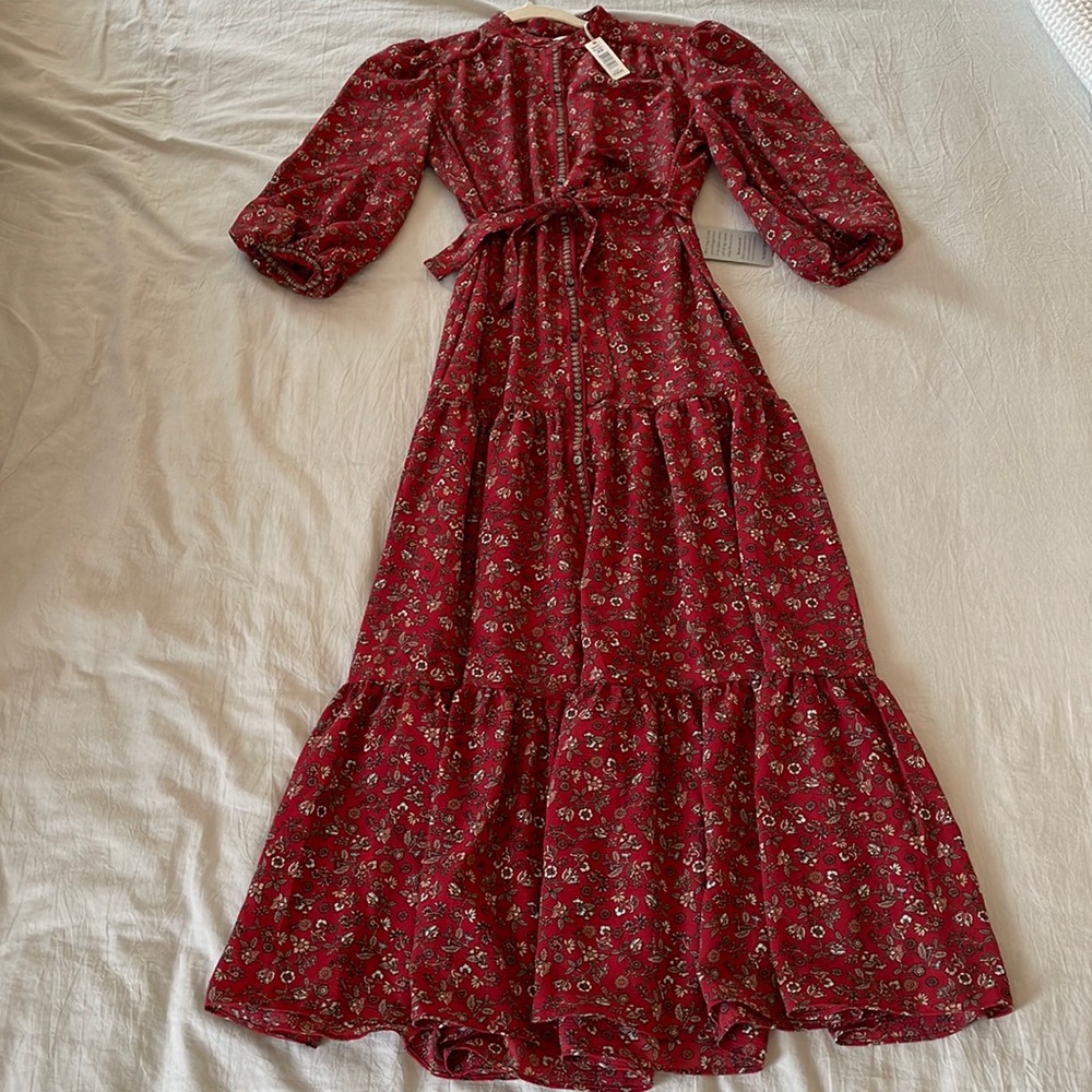 Max Studio maxi dress bell sleeves. XS NWT
